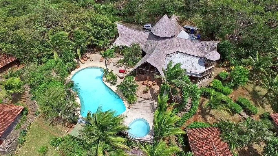 Vista aérea del Eco-Lodge El Sabanero